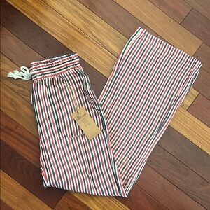 NWT Thread & Supply XS Red White and Blue High Waist Striped Pants
